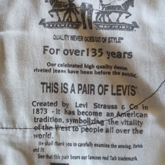 Levi's 505 Regular Fit white tab black Corduroy Pants Size 34 - Picture 8 of 9